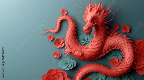 Dragon paper background for Chinese new year