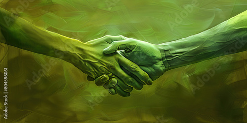 Trust (Light Green): Two hands clasped together, symbolizing trust and partnership