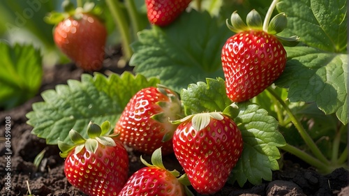 strawberries in the garden