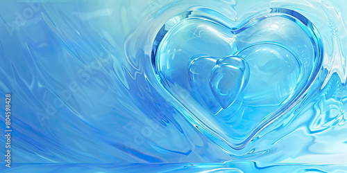 Gratitude (Light Blue): A heart shape with a smaller heart inside, symbolizing appreciation and thankfulness photo