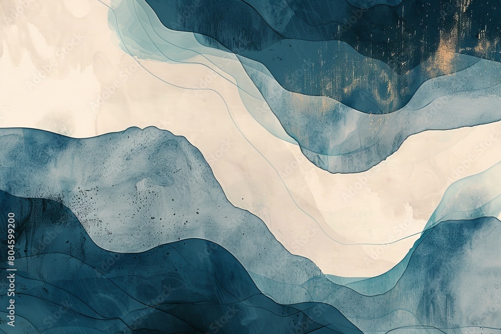 custom made wallpaper toronto digitalAbstract Sailor Blue and Mint patterns on a tranquil desktop wallpaper evoke self-discovery through minimalistic negative space and digital printing style.