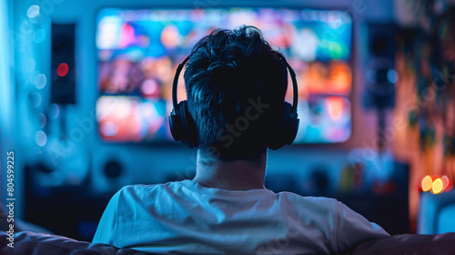 man watching tv 