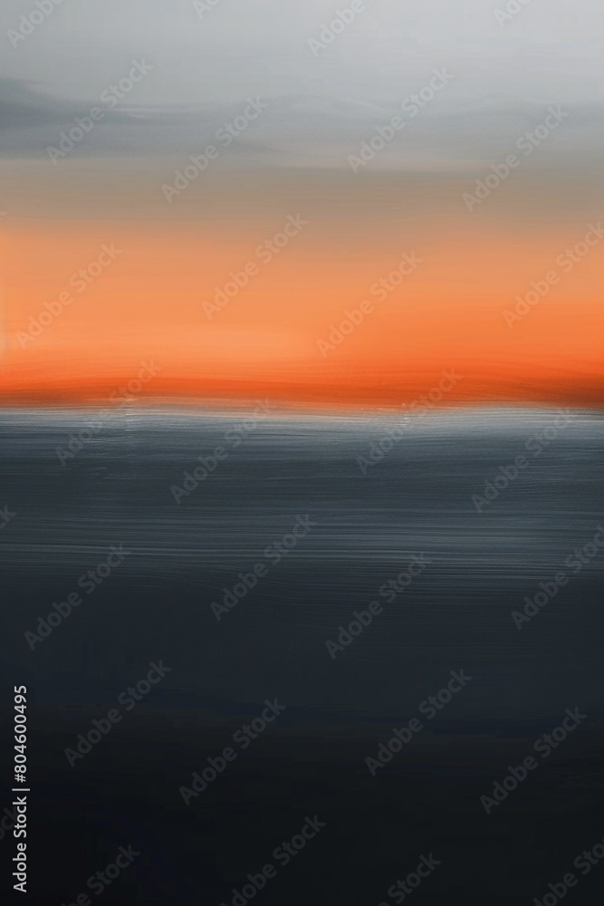soothing horizontal gradient of charcoal gray and dusk orange, ideal for an elegant abstract background
