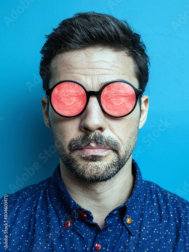 O homem do óculos alternativo photo