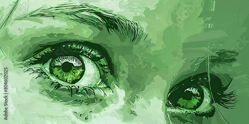Jealousy (Green): A pair of eyes looking sideways, symbolizing envy and covetousness.