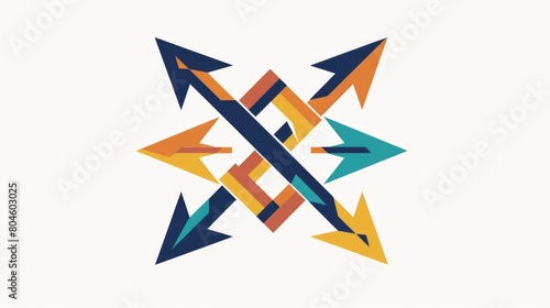 A modern abstract design featuring dynamic arrows. Ideal for business presentations
