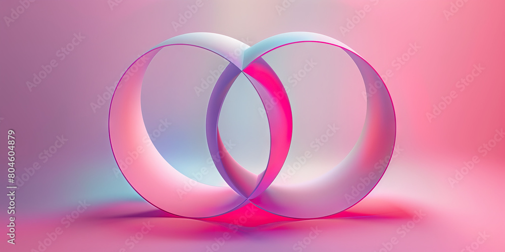 Affection (Light Pink): Two overlapping circles representing a hug or gesture of love Affection (Light Pink): Two overlapping circles representing a hug or gesture of love