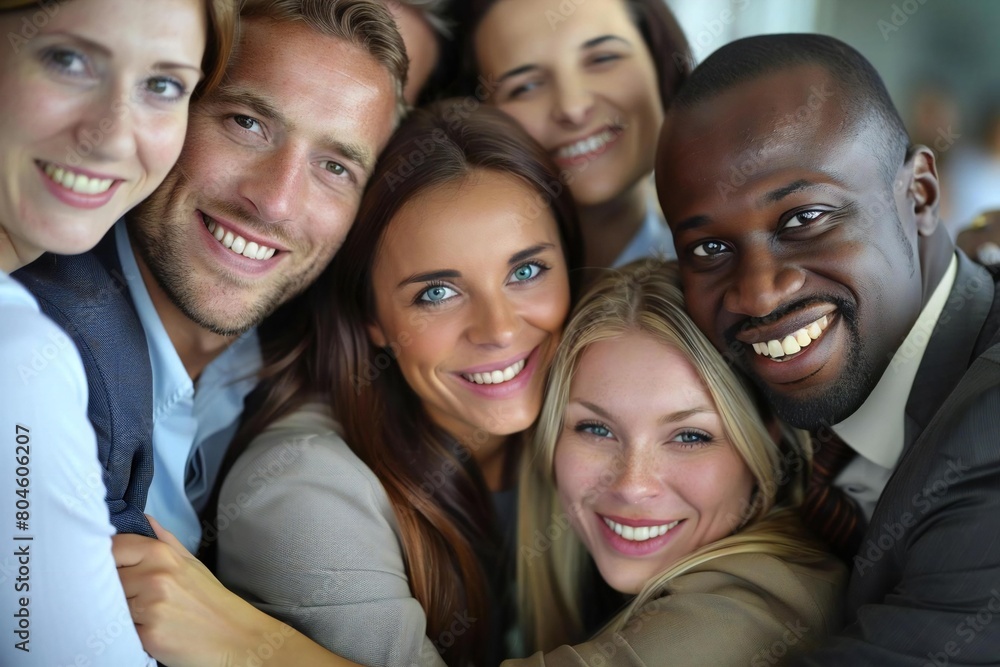 Closeup Portrait of Colleague Laughing in Business Camaraderie Closeup Portrait of Colleague Laughing in Business Camaraderie