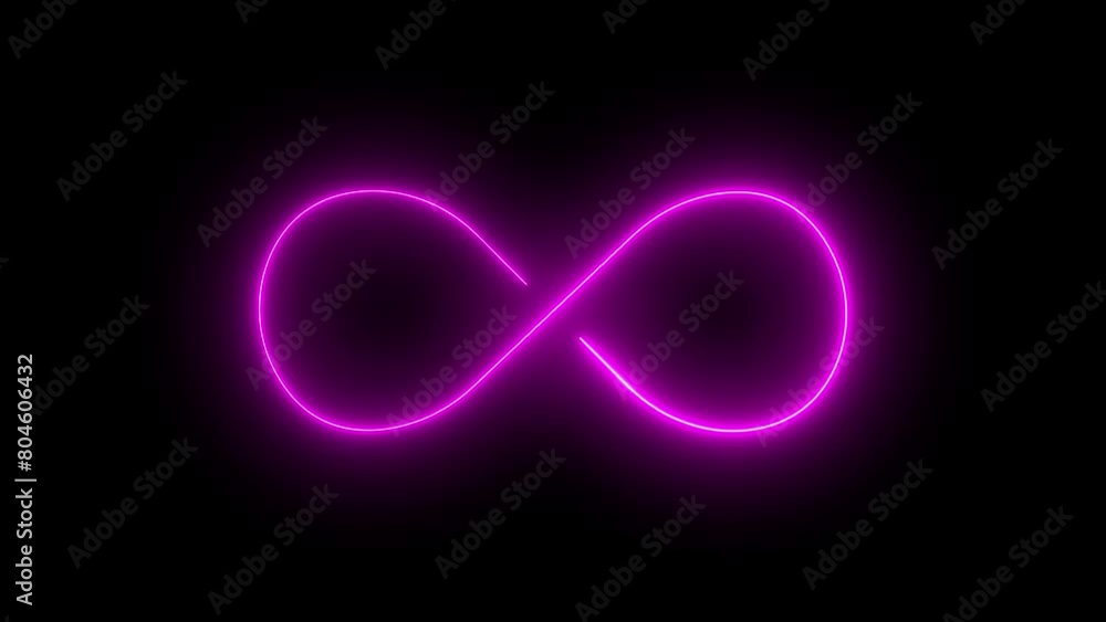 Neon style motion line icon infinite abstract Neon style motion line icon infinite abstract