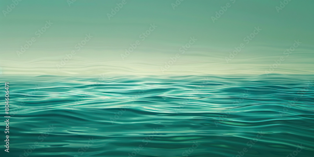 Fototapeta premium Calm (Light Green): A horizontal line with gentle curves, representing tranquility and peace