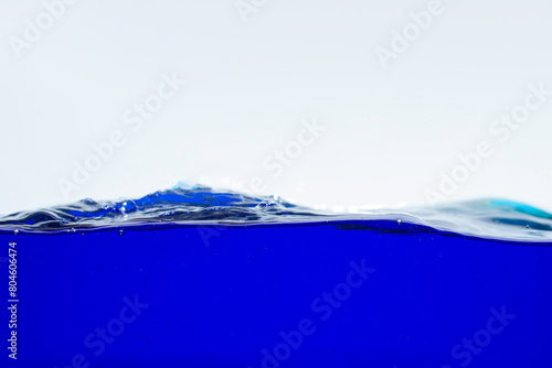 water that is blue with water waves filled with fire and air bubbles