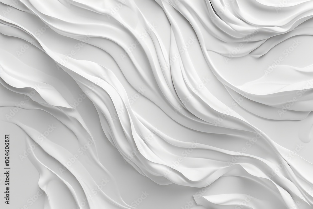 Obraz premium A simple white background with elegant wavy lines. Perfect for adding a touch of sophistication to any design project