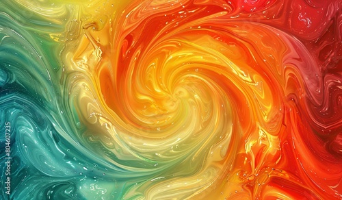 Multicolored background with swirls and bubbles