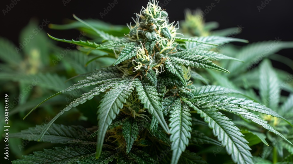 Cannabis hemp plants are being grown in a field. Marijuana crop farming. Cannabis hemp plants are being grown in a field. Marijuana crop farming.