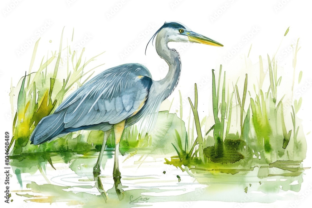 A bird standing in water, suitable for various projects A bird standing in water, suitable for various projects