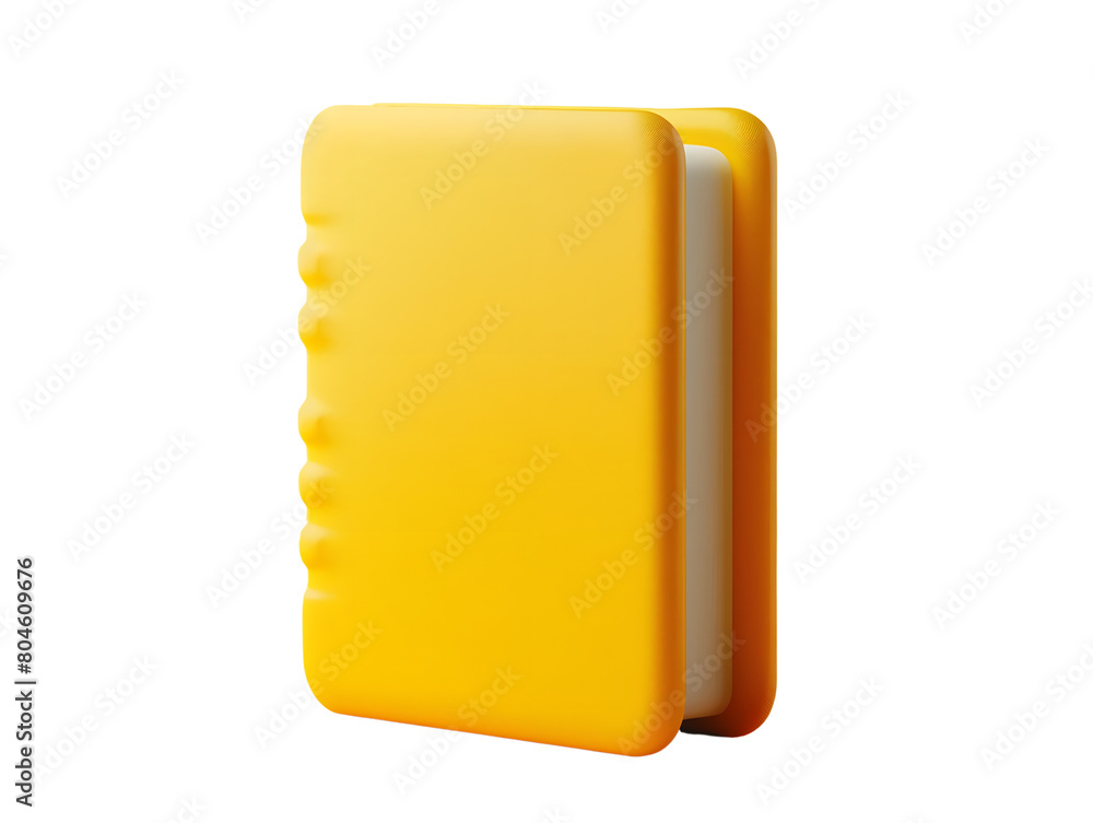 3d illustration of a yellow book 3d illustration of a yellow book