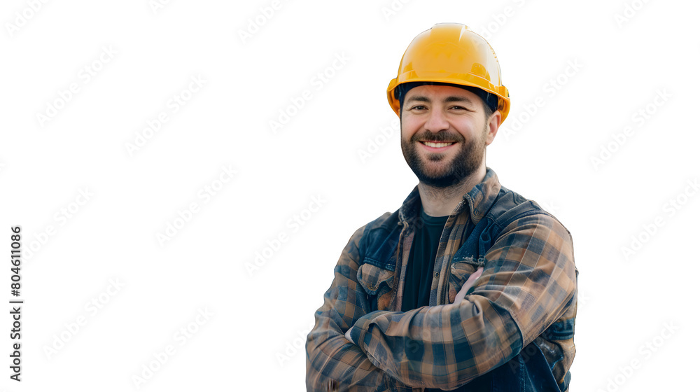 Man worker with helmet