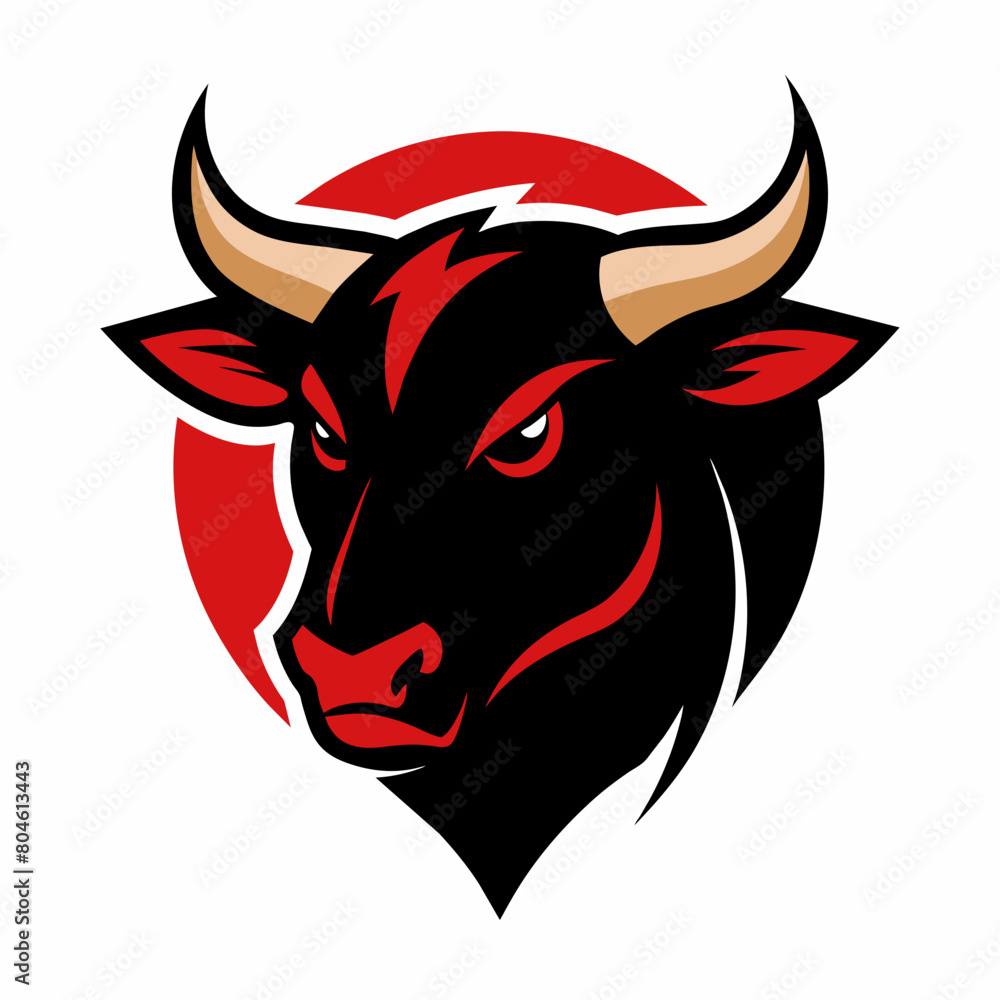 Bull head logo vector art