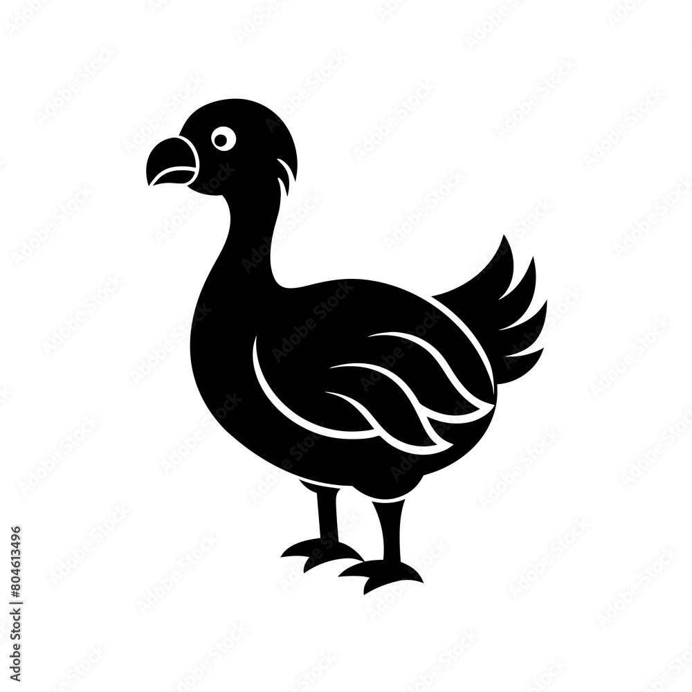 Dodo bird vector art silhouette illustration Dodo bird vector art silhouette illustration