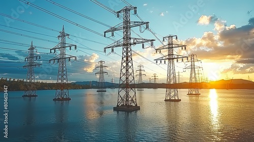 Electricity towers upgraded with smart grid tech for efficient energy distribution