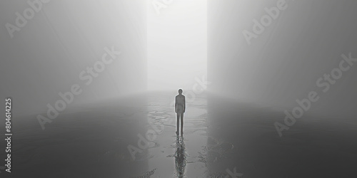Loneliness (Light Gray): A single figure standing alone, symbolizing isolation