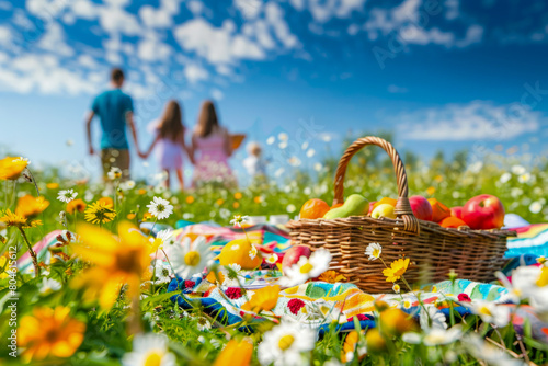 Springtime Family Outing in the Meadow