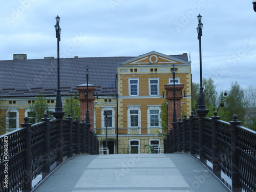 bridge in gusev, former gumbinnen in east prussia photo