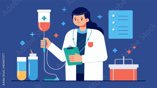 A pharmacist preparing a customized ketamine infusion for a patient reflecting the individualized dosing and administration ods used in personalized.