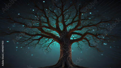 tree in the night sky © AMIRUN