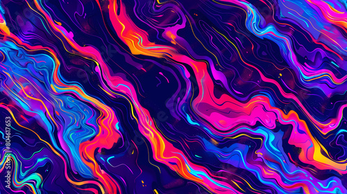 Vibrant Psychedelic Swirls of Color