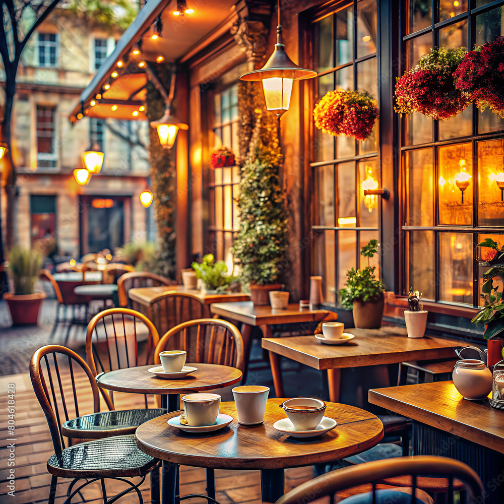street cafe in the city street cafe in the city