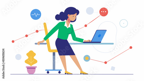 A businesswoman with dyspraxia develops a line of ergonomic products improving the everyday lives of people with coordination and dexterity. Vector illustration