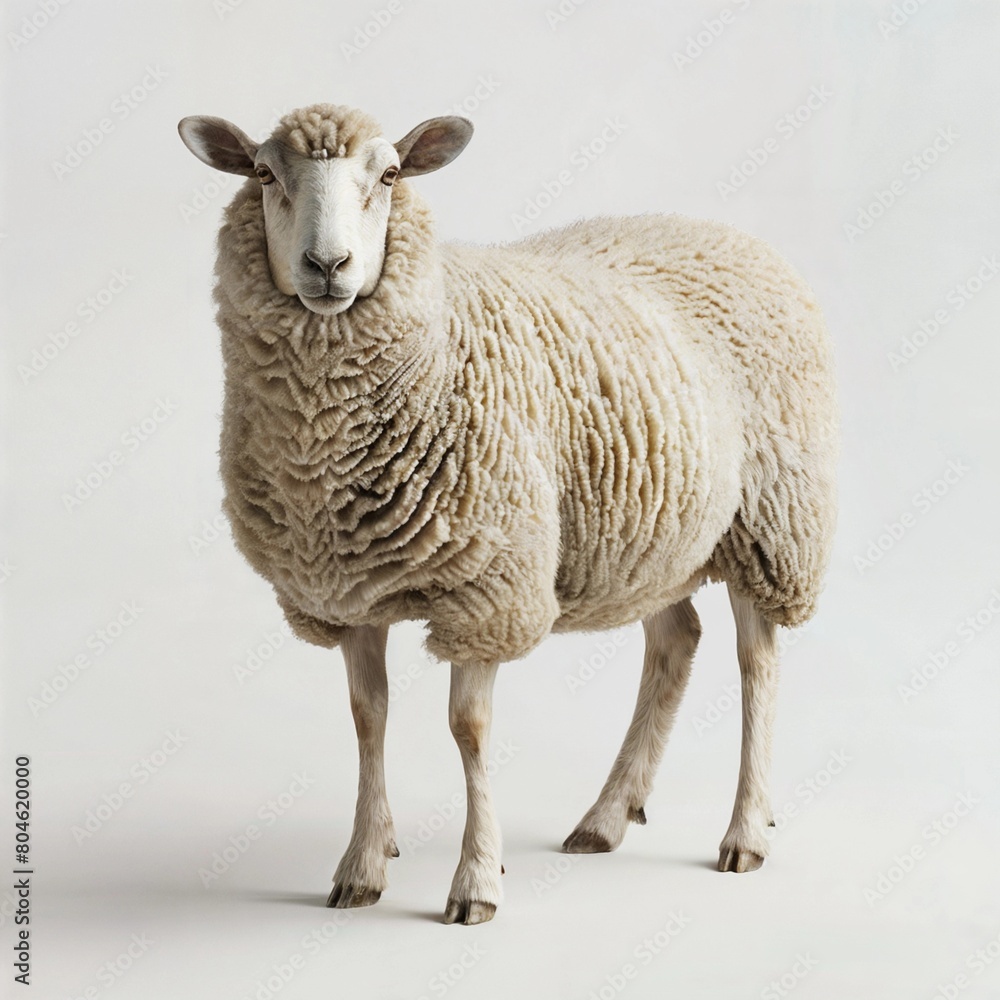 Fototapeta premium sheep on white background 04