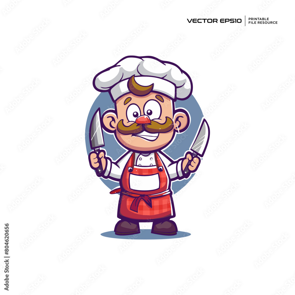 happy chef, character, mascot, logo, design, vector, eps 10 happy chef, character, mascot, logo, design, vector, eps 10