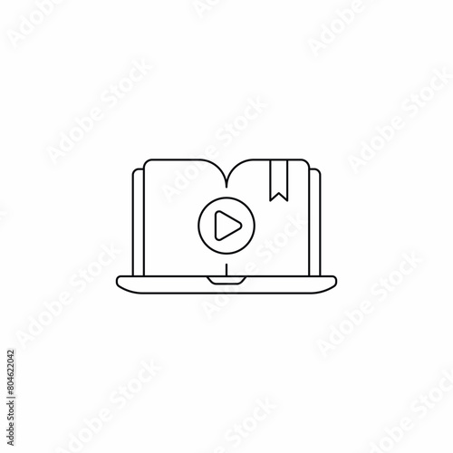 online audio books laptop computer icon