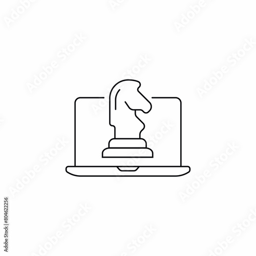 chess strategy laptop computer icon
