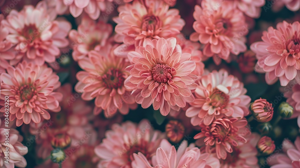 Light pink chrysanthemums