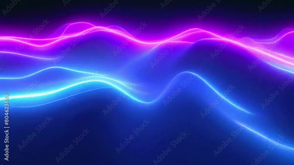 3D Render Abstract Glowing neon waves pulsating against a dark motion graphic background, Seamless loop 4K High-Quality laser Background video 3D Render Abstract Glowing neon waves pulsating against a dark motion graphic background, Seamless loop 4K High-Quality laser Background video