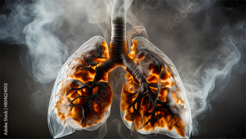 smokers lung bad for health. World health day photo