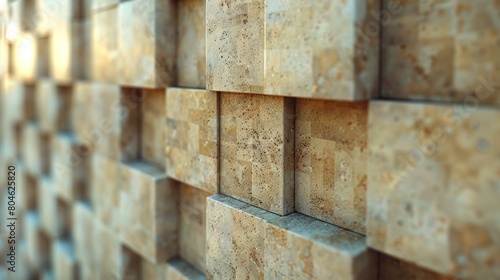 Intricate Marmorino Tile Wall Close-Up
