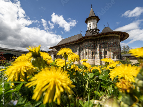 The Sucevita Monastery, Romania. One of Romanian Orthodox monasteries in southern Bucovina photo