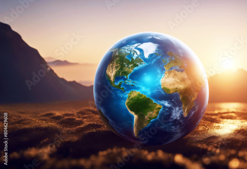  rendering 3d panorama sunrise earth planet globe map continent atmosphere weather climate ecology global stratosphere night summer sun space air background blue galaxy universe star 
