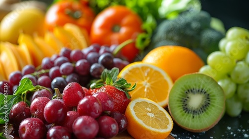 Still life of many different fruits