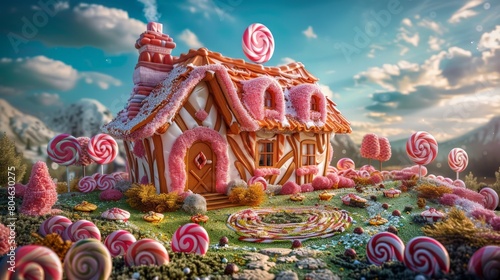 A house made of sweets and candies