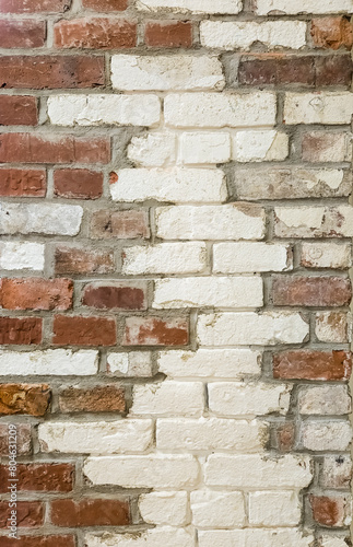 Aged painted brick wall background