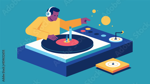 The satisfaction of properly calibrating and aligning your turntable for optimal sound a ritual that adds to the overall listening experience. Vector illustration
