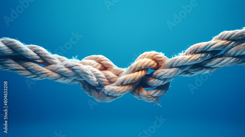The knotted rope symbolizes the strength of unity