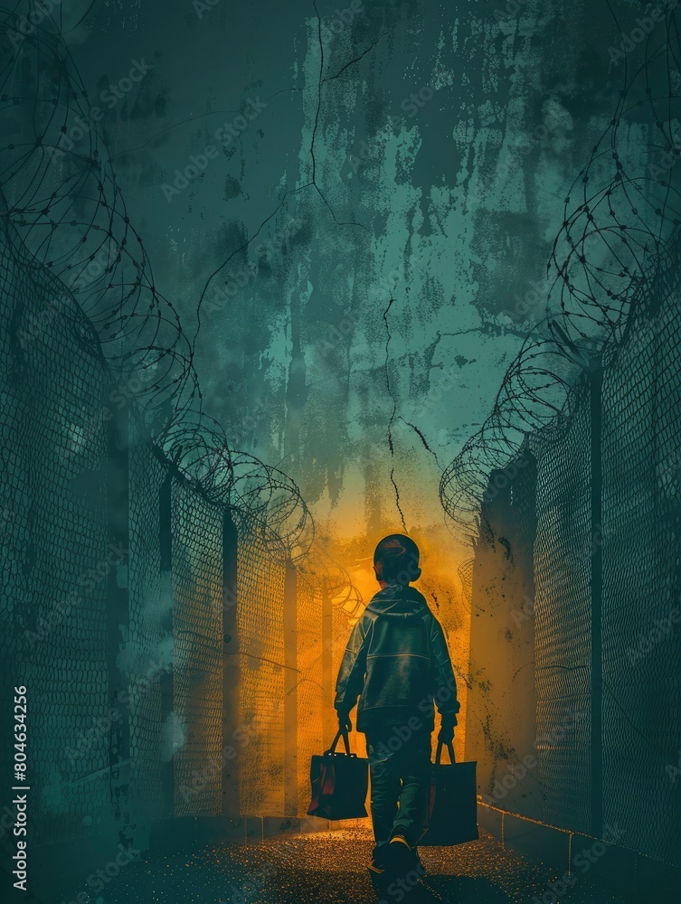 World Refugee Day Poster design, background - generative ai