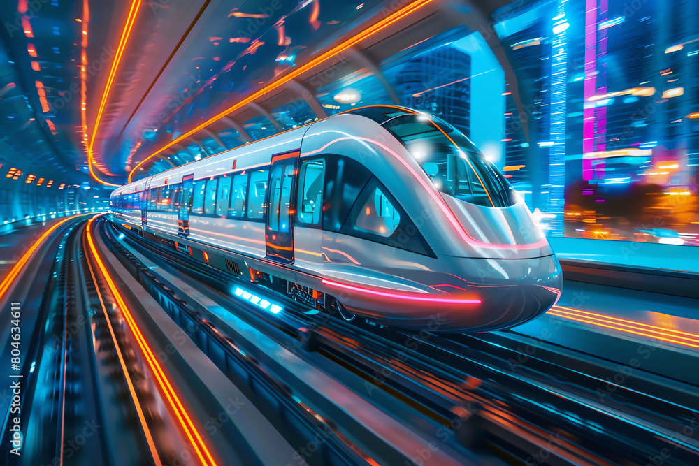 modern train, AI generated modern train, AI generated