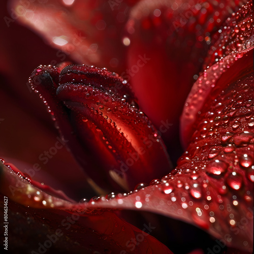 red rose with water drops